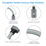 Rankie Micro USB Cable High Speed Data and Charging, Nylon Braided, 3-Pack 3FT