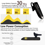 Glazata Bluetooth Headset with 28-Hrs Playtime & Noise Cancelling Mic, Wireless Earbud Headset, Bluetooth Earpiece Hands-Free for iPhone/Samsung Android Cell Phone, Driver/Trucker (Black)