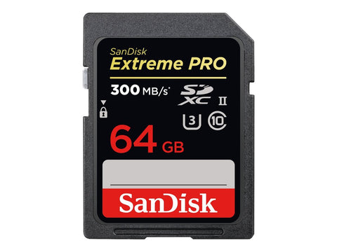 SanDisk SDSDXPK-064G-ANCIN Sandisk Extreme Pro - Flash memory Card - 64 GB - SDXC UHS-II - black, Gray, Red, White, Yellow