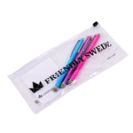 The Friendly Swede Replaceable Micro-Knit Tip Hybrid Stylus with Lanyards, Cloth and Replacement Tips (3 Pack) (Hot Pink + Light Blue + Purple)