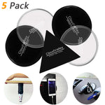 Super Sticky Gripping Pads, 5 Pack Reused Silicone Gel Pads, Holds Cell Phones, Sunglasses, Coins, Speakers, Desktop, Kitchen Cabinets, Durable Washable Cell pad [Black]