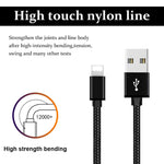 Peceony iPhone Charger MFi Certified Lightning Cable,5Pack (3FT 3FT 6FT 6FT 10FT) Extra Long Nylon Braided USB Fast Charging&Syncing Cord Compatible with iPhone Xs MAX/XR/X/8 Plus/7 Plus [Black]