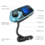 Nulaxy Bluetooth Car FM Transmitter Audio Adapter Receiver Wireless Handsfree Voltmeter Car Kit TF Card AUX 1.44 Display – KM18 Mint Green