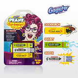 Gag Chewing Gum 3-in-1 Prank Toys Set - Shocking, Water Squirt and Cockroach Snapping Gum Packs - Make Your Friends Laugh and Prank Office Co-Workers - Practical Joke Trick Toy Gift
