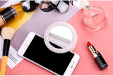 Rechargeable Selfie Ring Light - Tekcast 36 LED Clip-on LED Camera Light, Round Shape LED Fill-Light for Phone Pad Galaxy, Other Smart Photography Phones, White