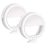 Selfie Ring Light, 2 Pack Rechargable 36 LED Natural Light Lighting Clip On Phone Tablet Laptop Photography Phone Camera Photos Video by BOIROS