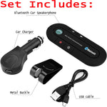 Salemar Handsfree Bluetooth Visor Speakerphone Car Kit Bluetooth Wireless Audio Music Receiver with USB Charging Ports (MP3 & Charger)