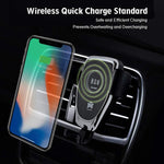 Acumen Wireless Car Charger Mount Car Charger Gravity Air Vent Phone Holder 7.5W Compatible with iPhone Xs XR/X/8/8 Plus, 10W with Galaxy Note 9 S9 S9 Plus Note 8 Car Charger Included (Black)
