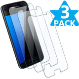 [3-Pack] Galaxy S7 Clear Tempered Glass Screen Protector [Anti-Bubble][9H Hardness] Screen Protector Screen Protector Compatible with Samsung Galaxy S7