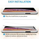 Marge Plus Compatible with iPhone Xs Max Screen Protector, （3 Packs +1 Clear Case） 0.25mm Tempered Glass Screen Protector Anti-Scratch Case Friendly 2.5 D Curved Edge 6.5 Inch with 99% Touch Accurate