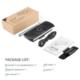 AGPTEK Bluetooth Visor Speakerphone with Siri & Google Assistant Support 2 Cell Phones Bluetooth Connection for Android & iOS (T826, Black)