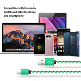 USB C Charger Cable,5-Pack 2M USB Type C Cable Nylon Braided Type C Charging Cable Compatible with Samsung Galaxy S10 Plus S9 Note 9 8 S8,Google Pixel XL 3,LG G5 G6 V30 G7 thinq V20 USB Type C Cord