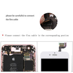 Screen Replacement for iPhone 6s Plus White LCD Display & Touch Screen Digitizer Replacement with Frame Spare Parts (Home Button，Front Camera, Sensor Flex, Earpiece Speaker) + Repair Tools (5.5'')