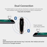 Glazata Bluetooth Headset with 28-Hrs Playtime & Noise Cancelling Mic, Wireless Earbud Headset, Bluetooth Earpiece Hands-Free for iPhone/Samsung Android Cell Phone, Driver/Trucker (Black)