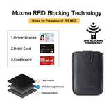 Phone Card Holder RFID Blocking, Pu Leather Back Phone Wallet Stick-OnPull up 5 Card Holder Universally Pocket Covers Credit Cards Cash for iPhone XS MAX /Android/Samsung/All Smartphones(Black)