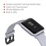 Amazfit BIP smartwatch by Huami with all-day heart rate and activity tracking, sleep monitoring, GPS, 30-day battery life, Bluetooth (White Cloud)