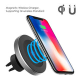 Funxim Magnetic Wireless Car Charger W5, Air Vent and Dashboard Mount Holder Cradle Qi Standard Compatible with Any Qi Enabled Smartphone