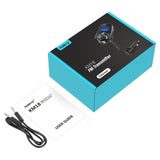 Nulaxy Bluetooth Car FM Transmitter Audio Adapter Receiver Wireless Handsfree Voltmeter Car Kit TF Card AUX 1.44 Display – KM18 Mint Green