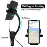 Cigarette Lighter Car Mount,3-In-1 Wireless Charging&Car Phone Holder&Dual USB Charger,LED Display Voltage Current for Samsung Galaxy Note9 S9 S8 Plus,iPhone X/XR/XS Max/8 Plus QI-Enabled Phone[Black]