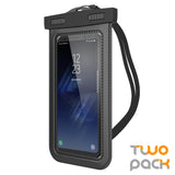 Trianium (2Pack) Universal Waterproof Case, Cellphone Dry Bag Pouch w/ IPX8 for iPhone X 8 7 6s 6 Plus, SE 5s 5c 5, Galaxy s9 s8 s7 s6 edge, Note 5 4,LG G6 G5,HTC 10,Nokia, Pixel up to 6.0” diagonal