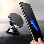 Magnetic Car Mount, MANORDS Stylish 360°Rotation Car Phone Holder, Adjustable Dashboard Mount Compatible iPhone Xs X 8 Plus 7 6s Samsung Galaxy S9 S8 Edge S7 Note 9 and More(Black)