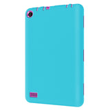 Hocase Fire 7 2015 Tablet Case - Shockproof Raised Edges Screen Protection Silicone Rubber Bumper Hard Protective Case For Amazon Fire 7 Tablet (For 2015 5th Generation Only) - Sky Blue/Deep Pink