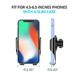 VICSEED Car Phone Mount, Air Vent Phone Holder for Car, Handsfree Cell Phone Car Mount Compatible iPhone XR Xs Max Xs X 8 7 6 Plus, Compatible Samsung Galaxy S10 S10+ S10e S9 S8 S7 LG Google etc.
