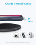 Anker PowerWave Fast Wireless Charging Pad, Qi-Certified, 7.5W Compatible iPhone XR/Xs Max/XS/X/8/8 Plus, 10W Compatible Galaxy S9/S9+/S8/S8+/LG G7, and 5W for All Qi-Enabled Phones (No AC Adapter)