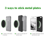 Mount Metal Plate with 3M Adhesive for Magnetic Car Cradle-Less Mount, 4 Rectangular and 4 Round (8 Pack)
