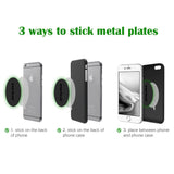 Mount Metal Plate with 3M Adhesive for Magnetic Car Cradle-Less Mount, 4 Rectangular and 4 Round (8 Pack)