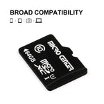 Micro Center 64GB Class 10 Micro SDXC Flash Memory Card with Adapter (2 Pack)