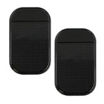 Anti-Slip Dash Mat Sticky Fixate Silicone Gel Rubber Portable Washable Removable Reusable Cutable Non-Toxic Tasteless Car Dashboard Non-Slip Pad for Cell Phone Coins Keys Sunglasses GPS Holder (2 Pcs)