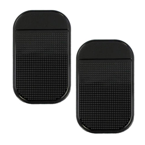 Anti-Slip Dash Mat Sticky Fixate Silicone Gel Rubber Portable Washable Removable Reusable Cutable Non-Toxic Tasteless Car Dashboard Non-Slip Pad for Cell Phone Coins Keys Sunglasses GPS Holder (2 Pcs)