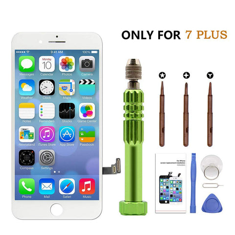 iPhone 7 Plus Screen Replacement 5.5" White, LCD Display & Touch Screen Digitizer with 3D Touch Full Assembly Set for iPhone 7 Plus 5.5 Inch with Repair Tool Kit