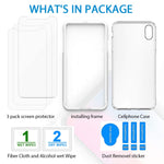 Marge Plus Compatible with iPhone Xs Max Screen Protector, （3 Packs +1 Clear Case） 0.25mm Tempered Glass Screen Protector Anti-Scratch Case Friendly 2.5 D Curved Edge 6.5 Inch with 99% Touch Accurate