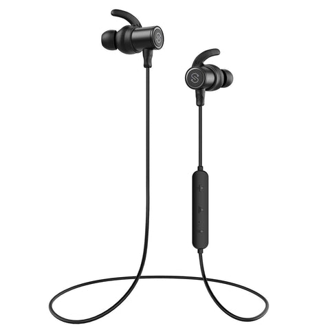 SoundPEATS Magnetic Wireless Earbuds Bluetooth Headphones Sport in-Ear IPX 6 Sweatproof Earphones with Mic (Super Sound Quality Bluetooth 4.1, aptx, 8 Hours Play Time, Secure Fit Design)