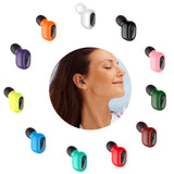 Single Waterproof Bluetooth Earbud - Smallest Wireless Earbud Earpiece Headset Headphone Earphone Car Headset with HD Microphone for iPhone Android and More(One Pcs)-Black