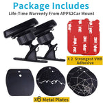 [2 Pack] Magnetic Phone Car Mount, APPS2Car Sturdy Stick-on Universal Cell Phone Holder Car Built-in Amazing Powerful Magnets, Hands Free Phone Mount Car with Strongest VHB Adhesive Mounting Base