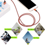 Phone Charger Founus Fast Charging Cable 6FT 3 Pack Nylon Braided High Speed Charging Cord Compatible with iPhone XS X 8 8 Plus 7 7 Plus 6s 6s Plus 6 6 Plus iPad iPod Nano-(Blue,Orange,Green)