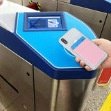 SHANSHUI Card Holder for Back of Phone, Adhesive Stretchy Fabric Lycra Double Slots Credit Card Sleeves Stick On Wallet Phone Pocket Compatible with iPhone and Most Smartphones(Black&Pink) - 2 Packs