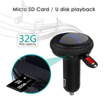 Wireless in-Car Bluetooth FM Transmitter & Car Charger,Radio Adapter Hands-Free Car Kit, Car MP3 Player with Dual USB Port Supports SD Card (BT69Black)