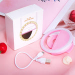 Hicdaw 2PCS Selfie Light Ring Selfie Light Led Circle Clip On Selfie Light 3 Level Adjustable Brightness Rechargeable Compatible for Phone Photography