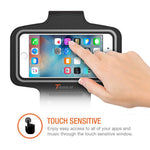 iPhone 6S Armband, iPhone 6 Armband, Trianium ArmTrek Sports Exercise Armband for Apple iPhone 6 6S Running Pouch Touch Compatible Key Holder [Black] Good for Hiking,Biking,Walking
