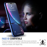 TETHYS Glass Screen Protector Designed for iPhone XR (6.1") [3-Pack] [Edge to Edge Coverage] Full Protection Durable Tempered Glass Apple iPhone XR w/ Guidance Frame Included (Pack of 3)