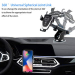 SANCEON Qi Wireless Car Charger Mount,10W Fast Charging Car Phone Holder Air Vent Dashboard Compatible with iPhone Xs/Xs Max/XR/X/ 8/8 Plus, Samsung Galaxy S10 /S10+/S9 /S9+/S8 /S8+