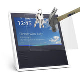 [2 Pack] Echo Show Screen Protector,Smiling [Bubble Free] [Scratch Resistant] Ultra Clear 9H Hardness Tempered Glass Screen Protector for Echo Show