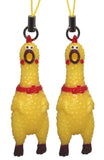 Lucore Mini 2" Squawking Chicken Phone Charm - 2 Pcs
