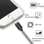 Sharllen MFi Certified 5Pack[3/3/6/6/10FT] Nylon Braided Cell-Phone Charging Cable USB Fast Charging & Syncing Long Cord,iPhone Charger Compatible iPhone XS/Max/XR/X/8/8P/7/7P/6/iPad/iPod Black&White