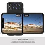 iPhone Xs Max Lens, 6 in 1 Dual Phone Camera Lens Kit [ 180 Degree Fisheye, 0.65X Super Wide Angle, 10X/20X Macro, 2X Zoom Telescope Lens ] with Phone Protective Case Cover for Apple iPhone Xs Max