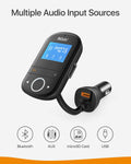 Anker Roav SmartCharge F3, Wireless in-Car FM Transmitter Radio Adapter, Bluetooth 4.2 Receiver, Dedicated ROAV App, Quick Charge 3.0, AUX Output, USB Drive, microSD Card Slot